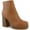 Tan Soft PU, variant on Sugar Womens Warrant Faux Leather Platform Booties
