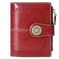 thumbnail image 1 of Small Wallet for Women RFID Blocking Genuine Leather Wallet Bifold Purse Zipper Coin Pocket Credit Card Holder with ID Window, 1 of 6