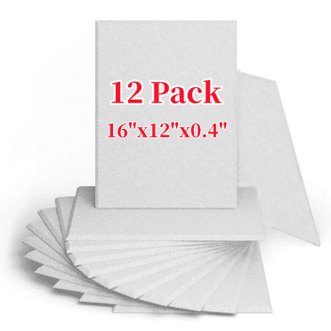 Ymokee Soundproof Wall Panels Rectangular Soundproof Absorbing Noise Cancelling Wall Panels for Home & Offices, 12 Pack White 16" x 12" x 0.4"