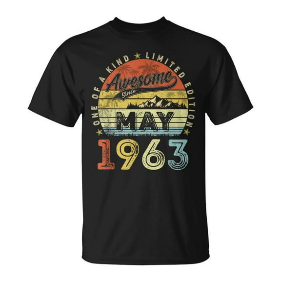 SR Awesome Since May 1963 60 Years Old 60Th Birthday T-shirt