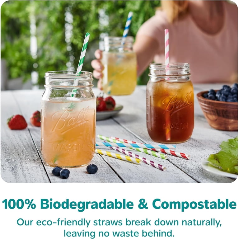GUSTO Biodegradable Paper Straws, 200 Count photo 5