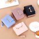 thumbnail image 5 of Cartera de gato para mujer, monedero pequeño de doble pliegue, regalo de San Valentín con cremallera para los amantes de los gatos. MFZFUKR BST3005555-3, 5 of 6