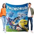 thumbnail image 1 of Palworld anti-pilling, suave, ligera, esponjosa y acogedora de lujo para hogar y cocina – Perfecta para niños y adultos,130X150cm, 1 of 6