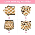 thumbnail image 6 of RATGDN Collapsible Fabric Cube Storage Bin with Double Handles for Living Room Bedroom Office Black - Orange Juice Fruit, 6 of 7