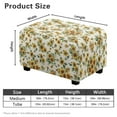 thumbnail image 7 of Xixirimido Bee and Sunflower Pattern Ottoman Cover Rectangle Stretch Footrest Stool Cover for Storage Ottoman, Foot Stool Slipcover Protector with Nonslip Elastic Bottom, Large, 7 of 7