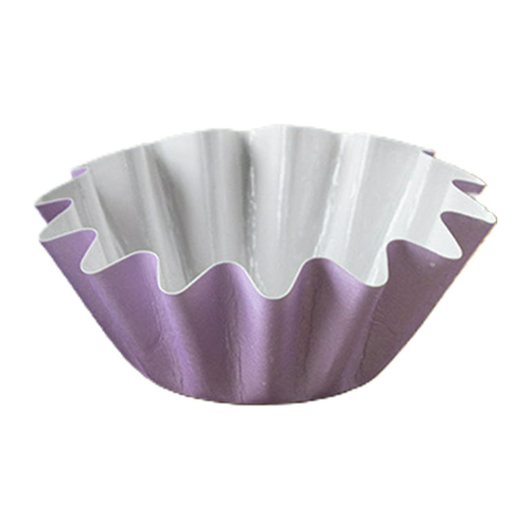 BAKHUK 500pcs Foil Cupcake Liner, Metallic Cupcake Liners - Standard Size 2  Inches Muffin Liners - 10 Colors Cupcake Wrappers for Weddings, Birthdays