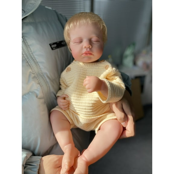 Reborn Baby Dolls - 20 inch Realistic Baby Doll Full Body Vinyl Boy Real Life Baby Dolls Lifelike Newborn Baby Real Looking Birthday Gift Toy with Full Accessories for Age 3 