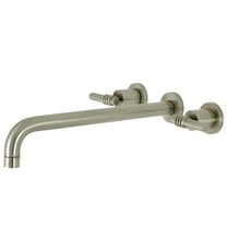 Kingston Brass KS8048ML Milano Two-Handle Wall Mount Roman Tub Faucet, Brushed Nickel