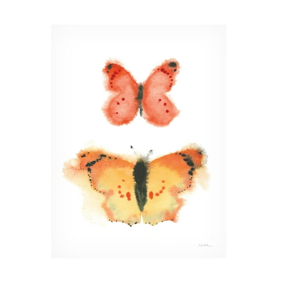 Trademark Fine Art 'Watercolor Butterflies IV' Canvas Art by Shirley Novak