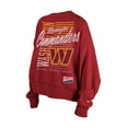 thumbnail image 2 of Women's New Era Black Washington Commanders Oversized Throwback Mineral Wash Crew Neck Sweatshirt, 2 of 7
