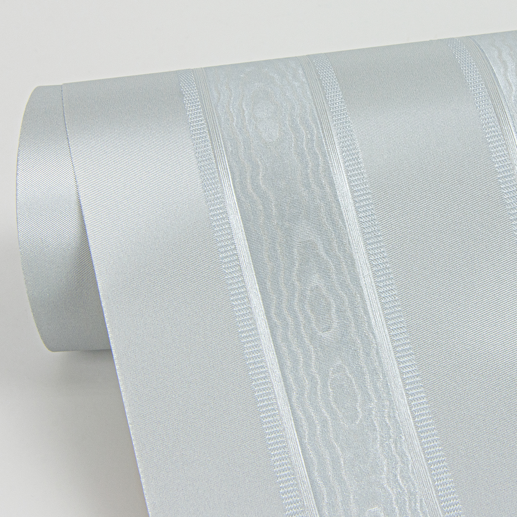 Sirpi Wallcoverings Zeta Light Blue Moire Stripe Wallpaper