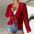 thumbnail image 2 of Women's Summer Knit Cardigan With Cutout Details For Beach And Casual Wear Cardigan Sweaters for Women, 2 of 2