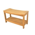 thumbnail image 2 of Grade-A Teak Wood Praha Shower Seat 24" Outdoor Patio Stool Bench, 2 of 4