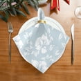 thumbnail image 2 of Napkin Satin Napkin 20*20Inchx1 Kitchen Towel Dinner Plate Towel Decorative Towel Napkin Tea Towel Suitable For Kitchen Table Blue White Flower, 2 of 8