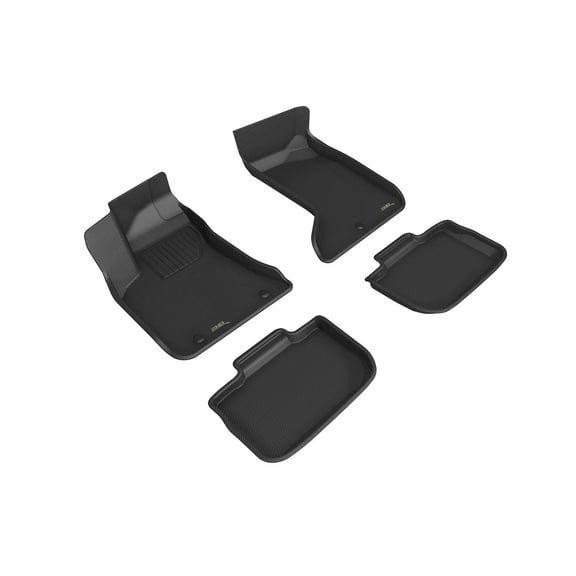 3D MAXpider Custom Fit Kagu Floor Mat (Black) Compatible with Dodge Charger AWD 2011-2023 / Chrysler 300 AWD 2011-2023 - R1 R2