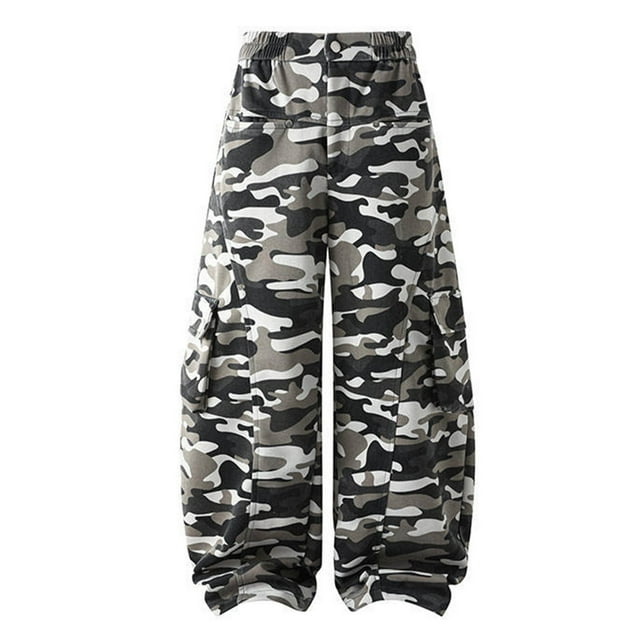 Pantalons Cargo de Rue Haute pour Usage Quotidien Décontracté avec Multiples Poches Pantalons d'Extérieur pour Hommes Adaptés à un Usage Quotidien