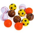thumbnail image 1 of GHSDFBB Chiwava 12 Pack 1.6 Inch Soft Rubber Foam Cat Toy Ball Sponge Sport Balls Kitten Interactive Toy Assorted Color, 1 of 7