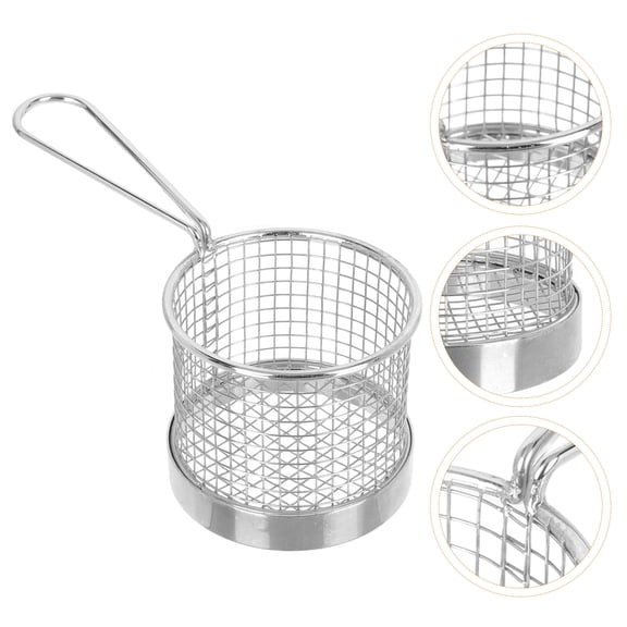 Niceauty Home Use Stainless Steel Food Fry Basket with Fine Workmanship and Handle