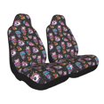 thumbnail image 2 of Naloa Rainbow Unicorn And Cat Icecream Car Seat Covers 2PCs Front Car Seat Covers Universal fit for Most Cars SUVs and Trucks - 1, 2 of 5