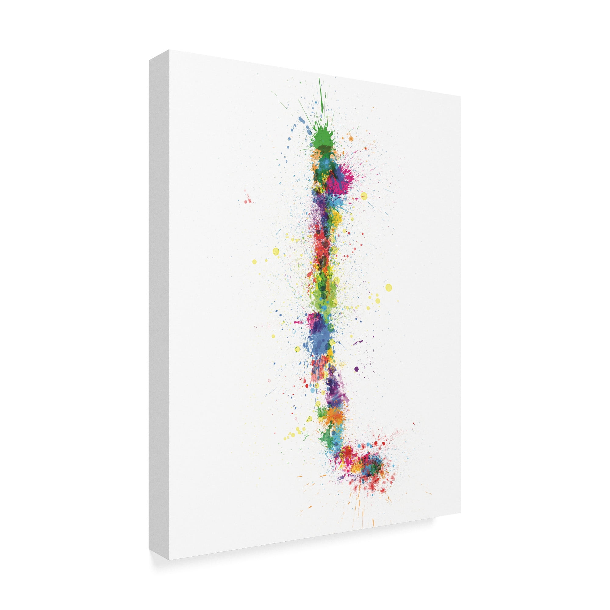 Trademark Fine Art 'Chile Paint Splashes Map' Canvas Art by Michael Tompsett