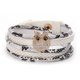 thumbnail image 1 of Accesorios de joyería de pulsera con botón a presión multicapa de búho de diamantes de imitación de moda (blanco), 1 of 3