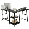thumbnail image 5 of Topbuy L-Shaped Computer Desk Corner Gaming Desk Writing Studying Table PC Workstation for Home Office Black, 5 of 6