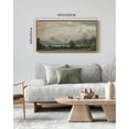 thumbnail image 3 of Drsoum 20x40in Natural Framed Landscape Large Canvas Wall Art Retro Village Prints Modern Hallways Dining Rooms Bedroom Living Rooms Decor, 3 of 7