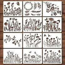 Teissuly Garden Fence Large Flower Stencils-DIY Decoration 2024 New Giant Reusable Floral Stencil For Painting On Wooden Wall Hedge Patterns