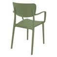 thumbnail image 6 of 33" Olive Green Stackable Patio Dining Arm Chair, 6 of 8