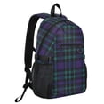 thumbnail image 2 of JIALIOU 14" Laptop Backpack Waterproof Airline Approved Stylish Casual Daypack for Travel Business College Work, Purple Blue Plaid Pattern, 2 of 8