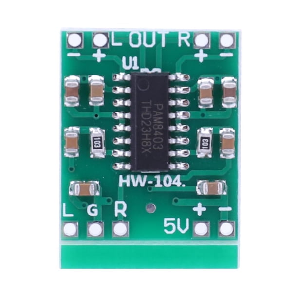 Placa amplificadora PAM8403 Altavoz de audio Clase de sonido D 2 * 3W DC2.5-5.5V Fuente de alimentación