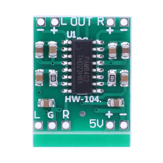 Placa amplificadora PAM8403 Altavoz de audio Clase de sonido D 2 * 3W DC2.5-5.5V Fuente de alimentación JShteea El nuevo