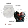 thumbnail image 5 of Silicone Mould 3D Snake Heart Candle Molds Plasters Molds Handmade Casting Molds, 5 of 12