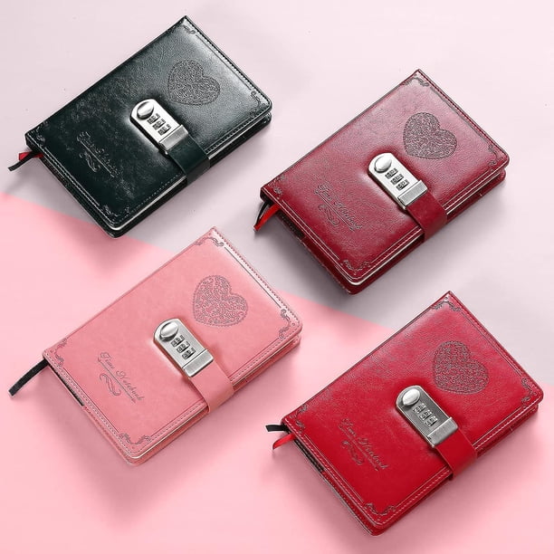 Diario con candado para niñas - Diario secreto lindo con candado de combinación para mujeres y adultos, tamaño B6, 5,3 x 7,8 pulgadas