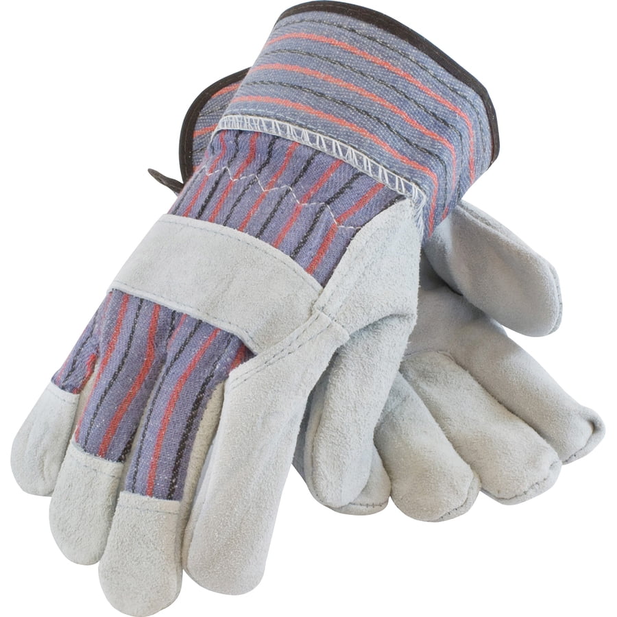 Pip Protectiveleather Palm Work Gloves - Large Size - Gunn-cut - White - Safety Cuff, Comfortable, Durable, Wear Resistant, Breathable, Flexible, Elastic Closure, Water Resistant - For Construction