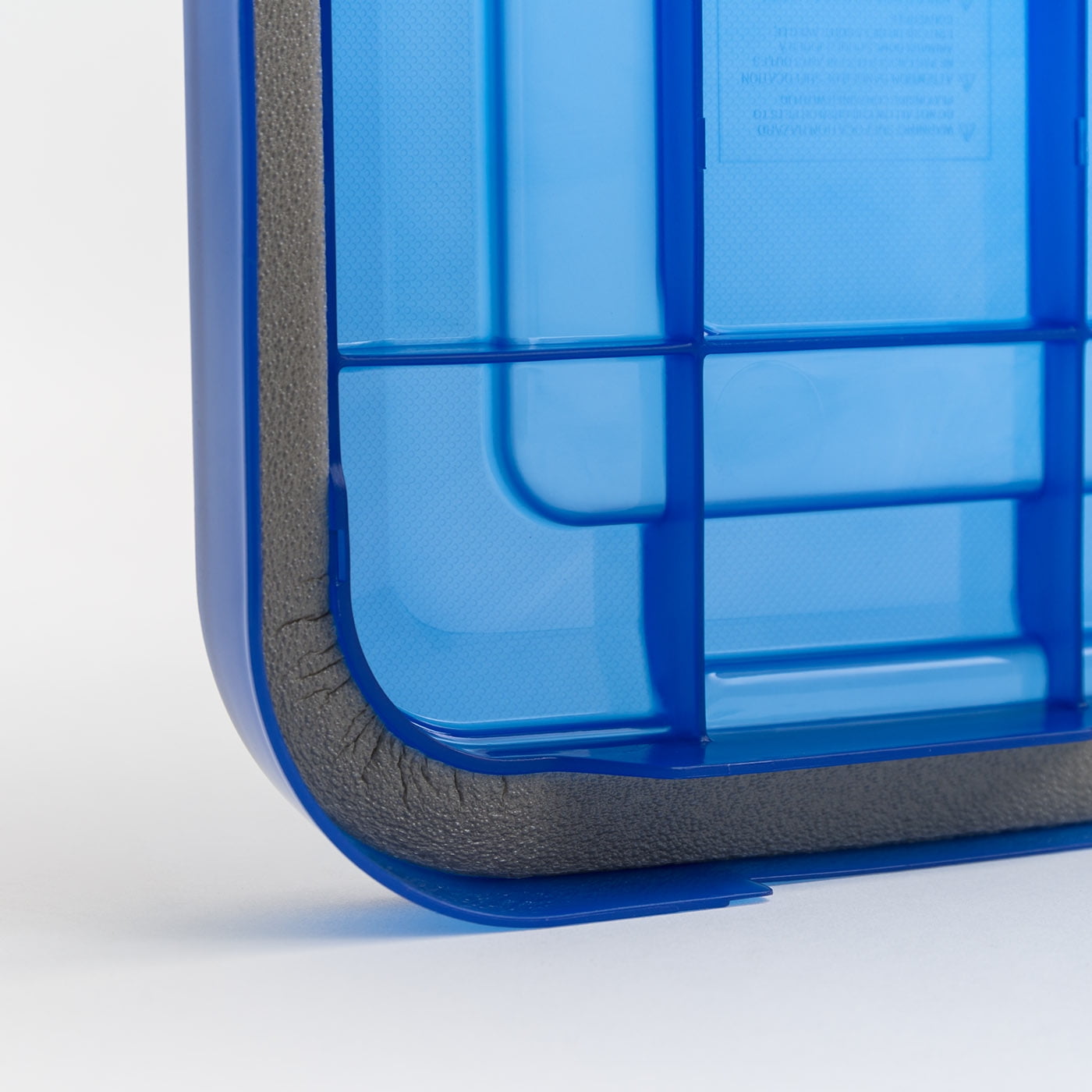 IRIS USA, 6 Quart WeatherPro Plastic Latching Storage Container, Blue Lid, Set of 5