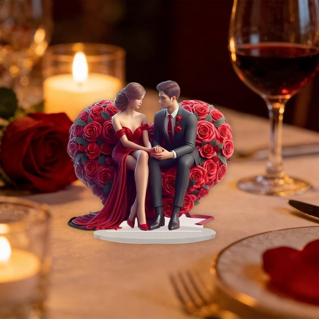 Adornos para San Valentín, letreros de pie acrílicos, regalos para San Valentín, letreros decorativos de pie acrílicos, regalos para San Valentín