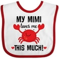 thumbnail image 3 of Inktastic Mimi Loves Me Grandson Boys or Girls Baby Bib, 3 of 4