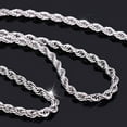 thumbnail image 6 of 5PCS Women's Men's 925 Silver Twist Chain Necklace Charm Fashion Jewelry-22, 6 of 8