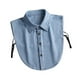 thumbnail image 1 of Cuello falso para traje profesional, ropa decorativa elegante, cuello falso ajustable Azul vaquero, 1 of 9