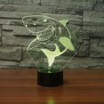 thumbnail image 3 of YSTIAN 3D Shark Remote Control 16 Color Night Lights Illusion Acrylic LED Table Bedside Lamp Children Bedroom Desk Decor Birthday Christmas Gift Toy for Kids, 3 of 7