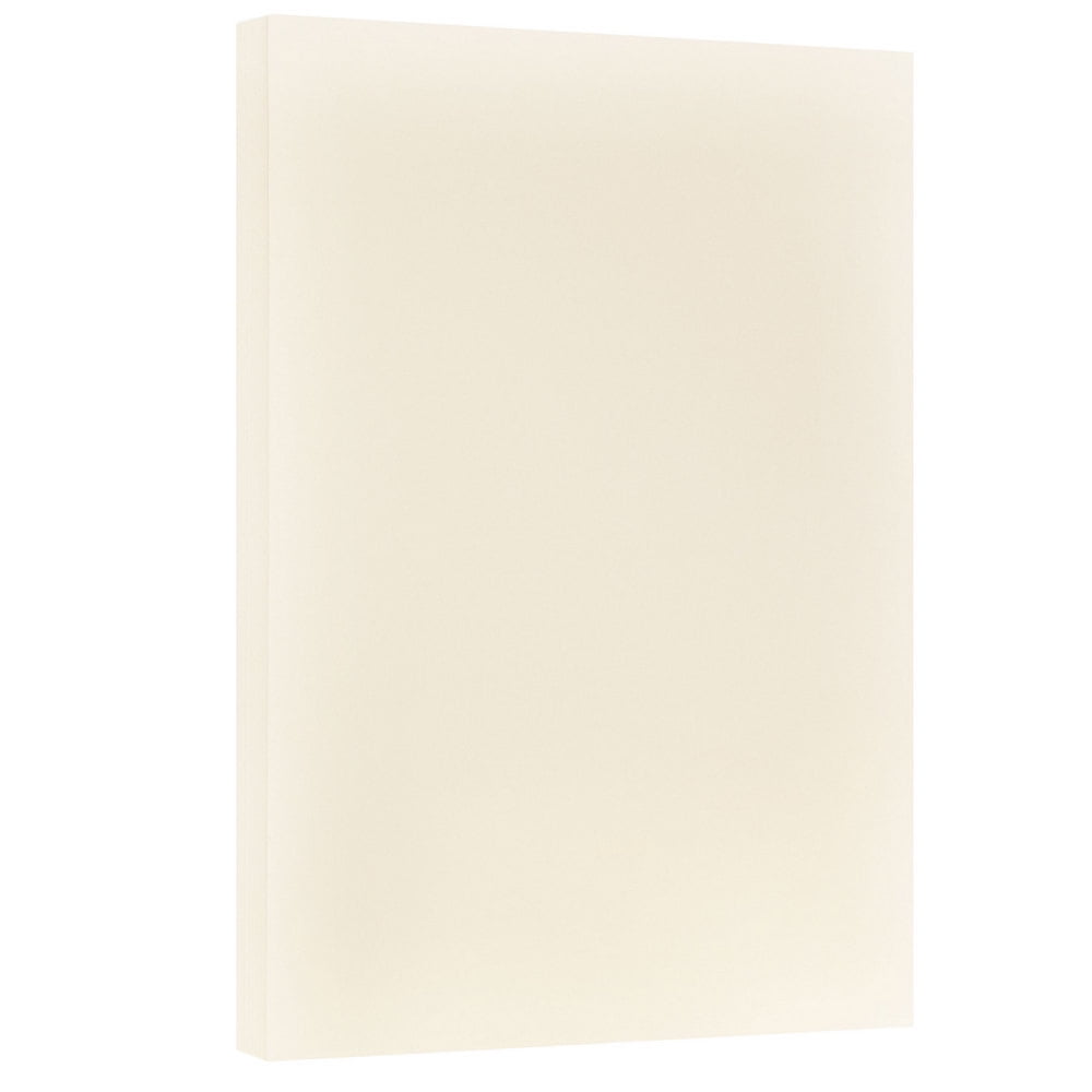 JAM PAPER Vellum Bristol 67lb Cardstock - 11 x 17 Ledger Size Coverstock - Creme - 50 Tabloid Sheets/Pack