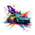 thumbnail image 1 of 2025 New FC1084 Cool Sports Car Wall Sticker and Oil Proof Sticker Removable Wall Sticker, 1 of 8