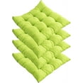 thumbnail image 1 of Nvzi Juego de 4 cojines para silla de comedor con lazos, suaves y cómodos, antideslizantes, cuadrados, para cocina, comedor, oficina, sala de estar, patio (verde), 1 of 5
