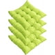 thumbnail image 1 of Nvzi Juego de 4 cojines para silla de comedor con lazos, suaves y cómodos, antideslizantes, cuadrados, para cocina, comedor, oficina, sala de estar, patio (verde), 1 of 5