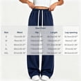 thumbnail image 3 of Ruohan Women's Wide Leg Sweatpants, High Waist Drawstring Track Pants with Pockets, Side Stripe, 3 of 8