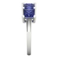 thumbnail image 4 of 2.5 ct Brilliant Princess Cut Simulated Tanzanite 14k White Gold Eternity Band SZ 9.75, 4 of 6