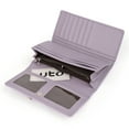 thumbnail image 5 of UTO Womens Wallet PU Leather Cute Purse for Girls Clutch Coin Purse Trifold Credit Card Holder Zipper Pocket(Purple Full), 5 of 8
