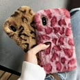 thumbnail image 2 of Plush leopard print is suitable for 78plus/15/12proxsmax/vivo mobile phone case OPPOreno6 autumn and winter models., 2 of 7