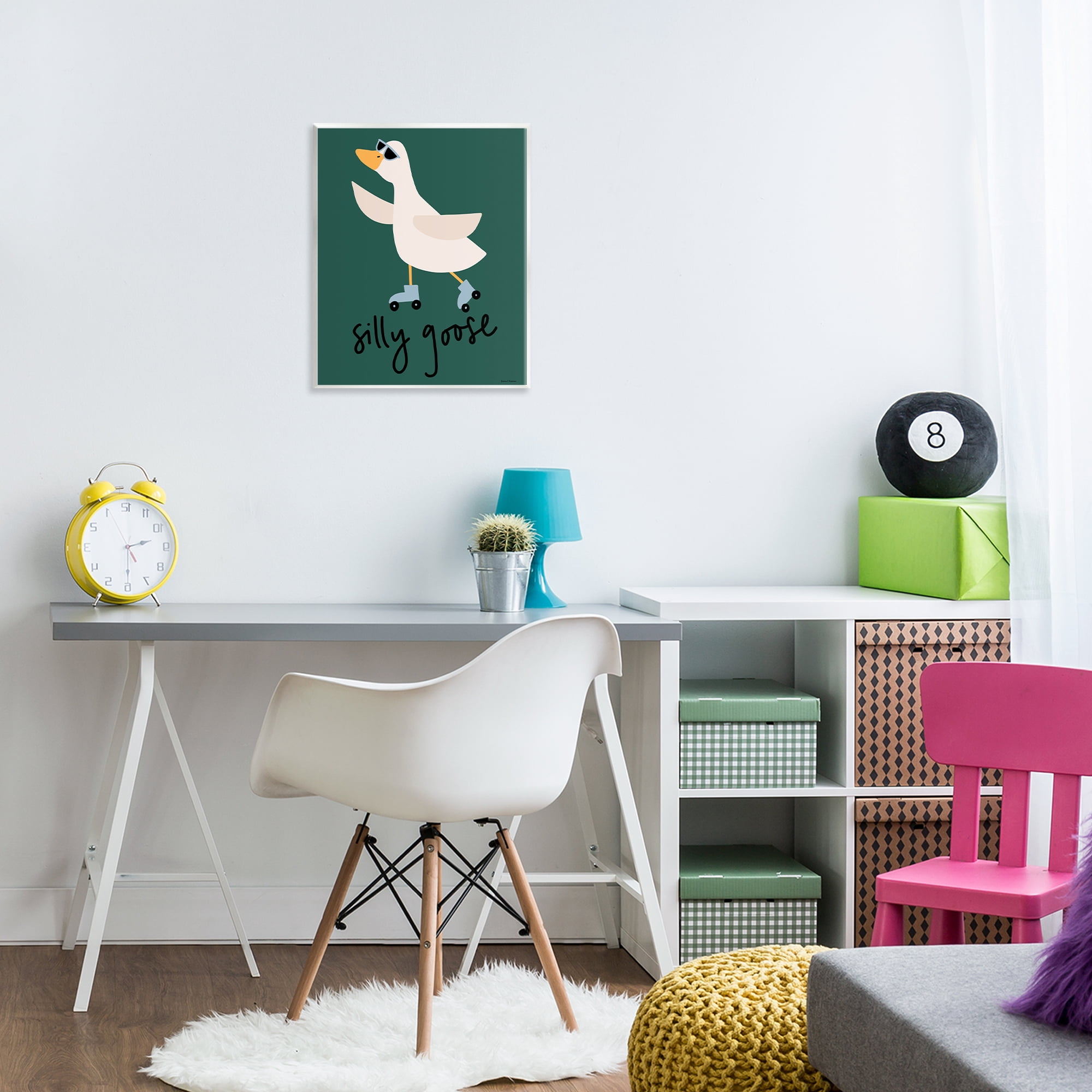 Stupell Industries Silly Goose on Skates Wall Plaque Art, design by Rachel Nieman